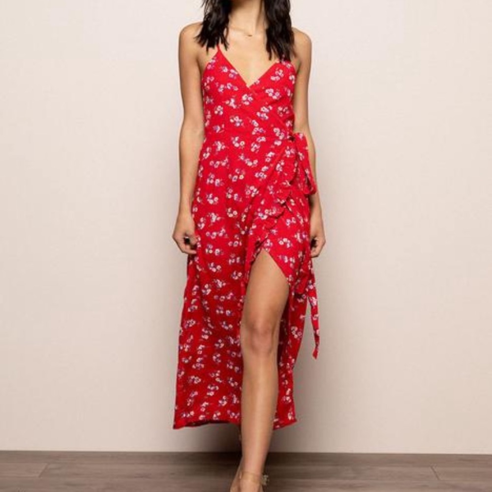 Red Flynn Skye wrap dress. Worn once